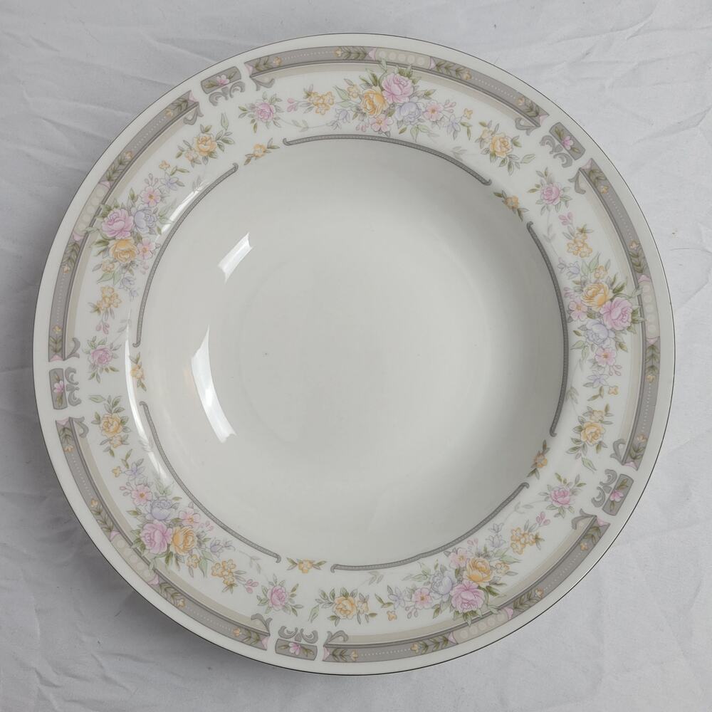 Farberware Fine China Southampton 1992 223K China Bowl Pink Rose Floral Paint